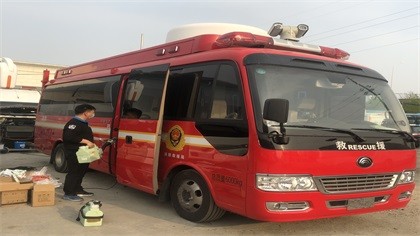 北京市朝阳区消防车车内除甲醛-汽车除甲醛案例